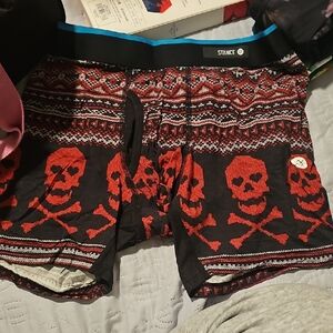 Stance Black and Red Skull Pattern Boxer Briefs